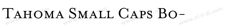 Tahoma Small Caps Bo字体转换